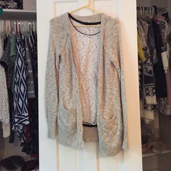 Sweater and lace tank top