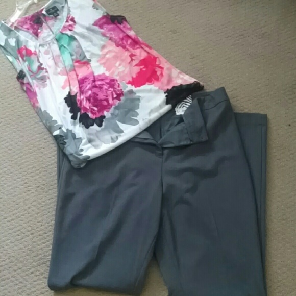 Gray dress skacks