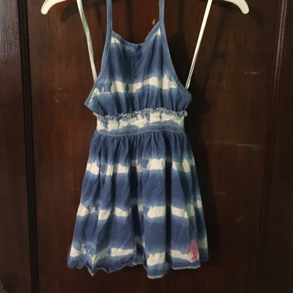 Children's Blue and white halter top
