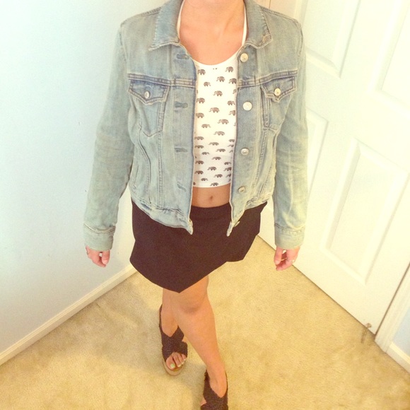 Gap, Size M, Jean jacket, Distressed
