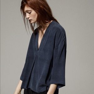 Aritzia Bonaparte Blouse XS Indigo NWT