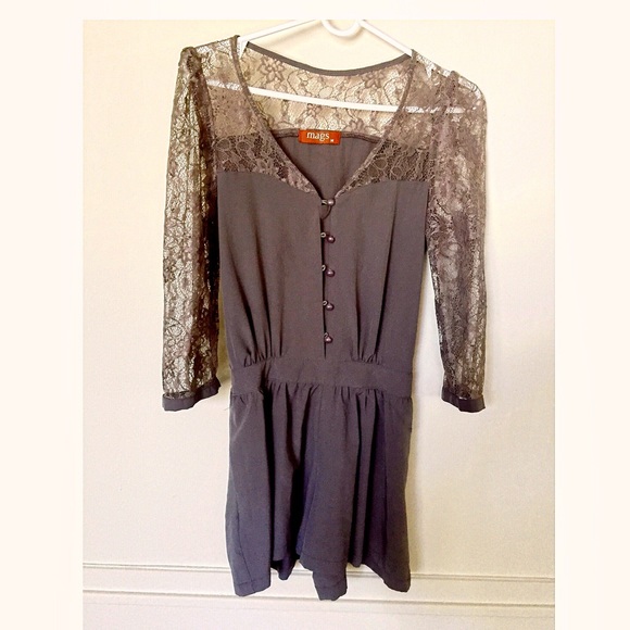 Shady in Gray Laced Romper
