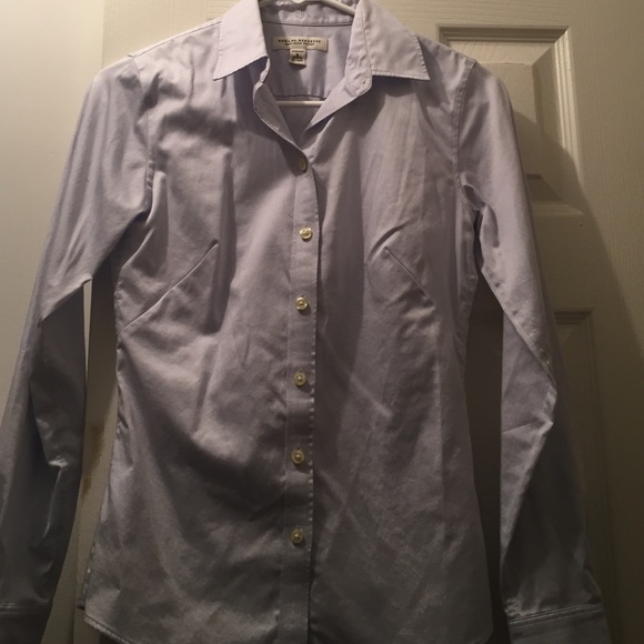 Light blue fitted banana republic long sleeve