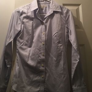 Light blue fitted banana republic long sleeve