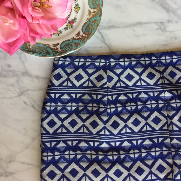 Silver and blue skirt