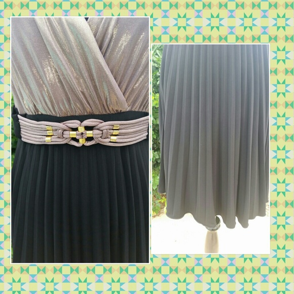 Sold in bundle. Stylish black and golden dress. - Picture 3 of 4