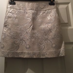 Cream and silver banana republic skirt