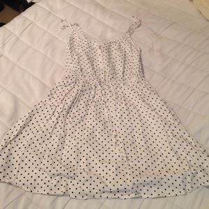 Black and white polka dot dress