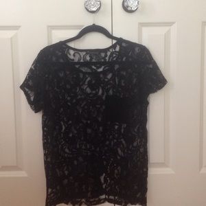 Black lace top