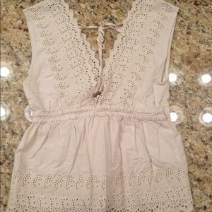 AE Lovely eyelet off white top