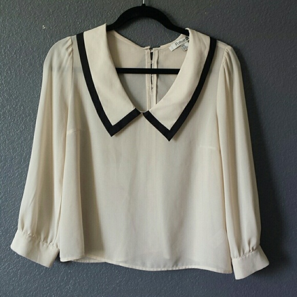 Sheer cropped sailor top