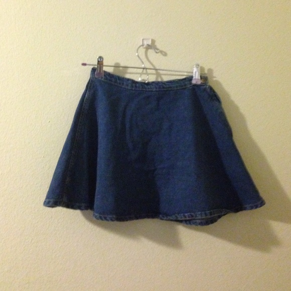 natural dark denim AA circle skirt