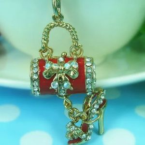 SOLD Red Bag Purse Charm