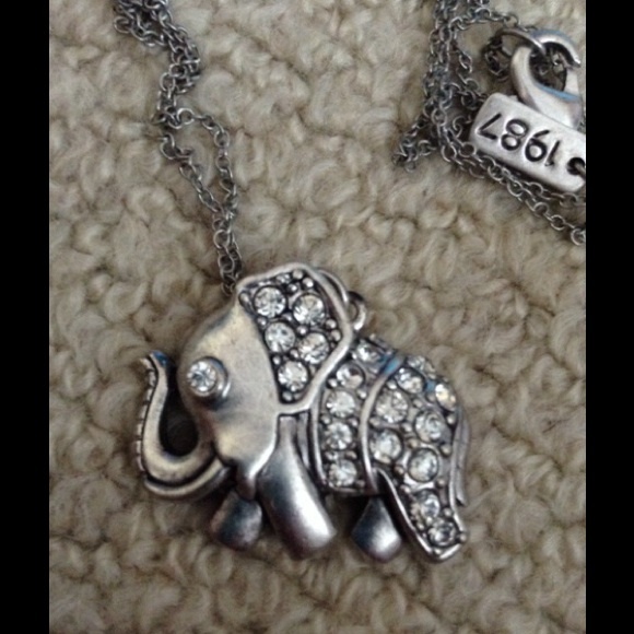 Long Chain Elephant Necklace - Picture 2 of 3