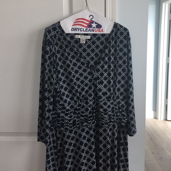 Chain link design blue dress