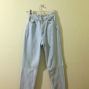 AA light wash high waisted mom jeans