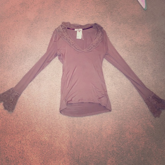 mocha long sleeve shirt - Picture 1 of 2