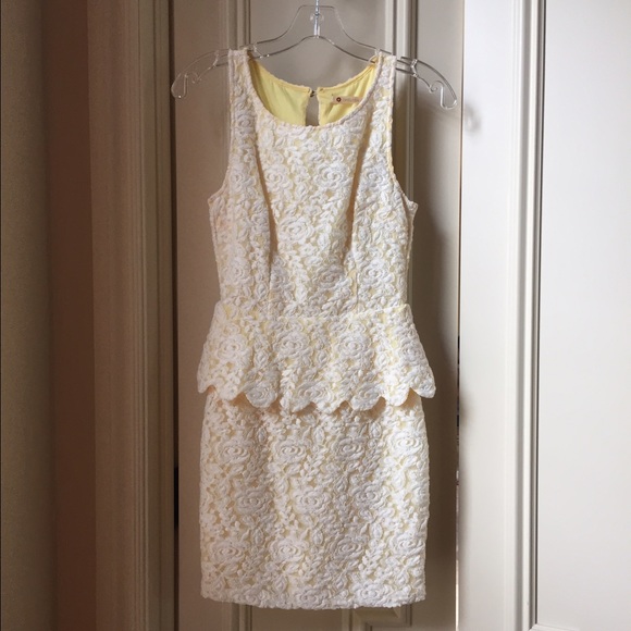 Chelsea & Violet NWT White lace peplum dress