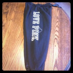 Pink brand white sox Capri sweatpants!