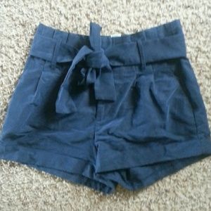 Blue high wasted shorts