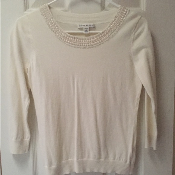 Pearl sequence sweater shirt banana republic