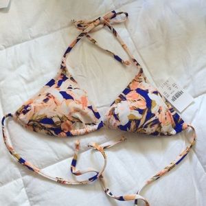Floral JCREW string bikini top