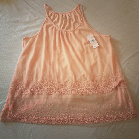Stunning Sequined Loft Tank NWT