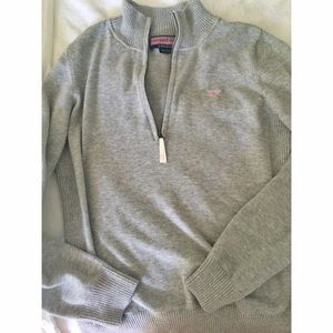 Vineyard Vines 1/4-Zip Sweater in Gray
