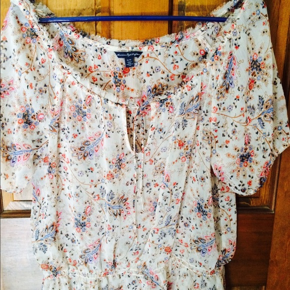 American Eagle Outfitters Sheer Blouse size XL