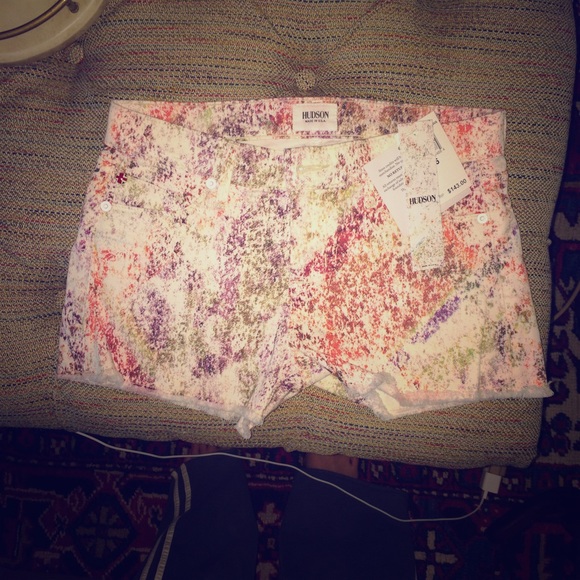 Hudson Denim Cutoffs -- Paint Splatter