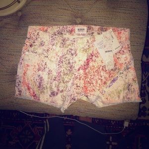 Hudson Denim Cutoffs -- Paint Splatter