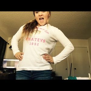 A thin white pullover