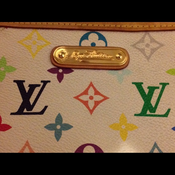 HP 💯Auth. Louis Vuitton White Multi Colored Mila - Picture 4 of 4