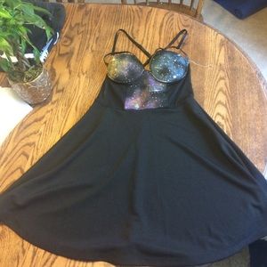 Custom made galaxy dress, never worn!