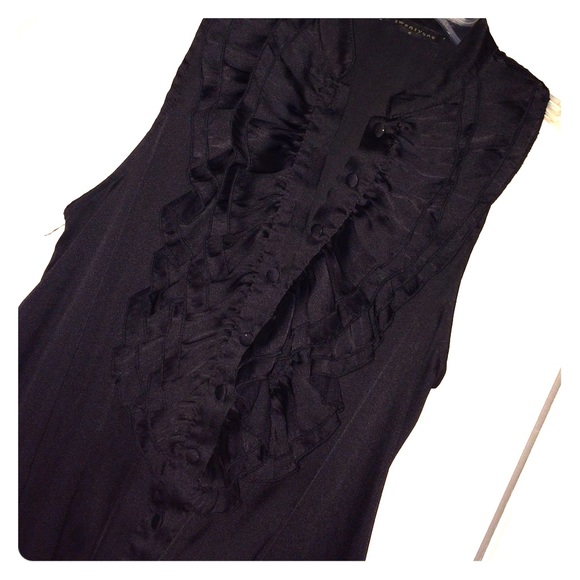 Silky top with ruffles