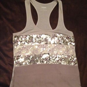 Racer back lace and bling EXPRESS tank