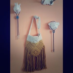 Mossimo Yellow rope Fringe bag.