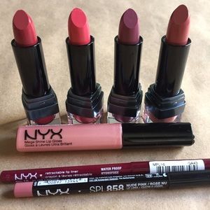 NYX Lipstick Lipgloss Makeup Bundle New!