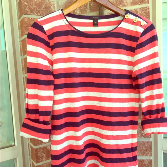 J. Crew Striped Long-Sleeved Top