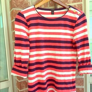 J. Crew Striped Long-Sleeved Top
