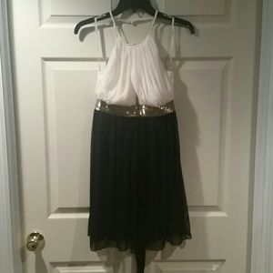 Black and white elegant dress