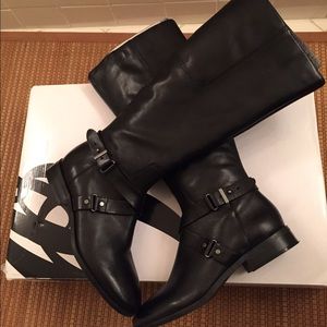 Nine West Womens Blogger Harness Riding Boot