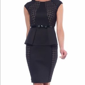 NUE by Shani black peplum dress (S623)