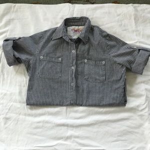 Pinstripe button up shirt