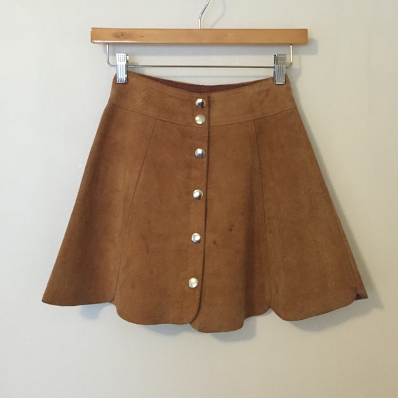 REAL VINTAGE LEATHER SUEDE SKIRT FROM  MOVIE RENT