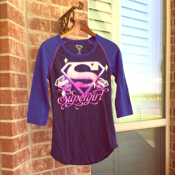 Super Comfy Supergirl Baseball Tee :)