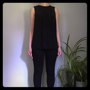 Madewell XS Black Sleeveless Blouse