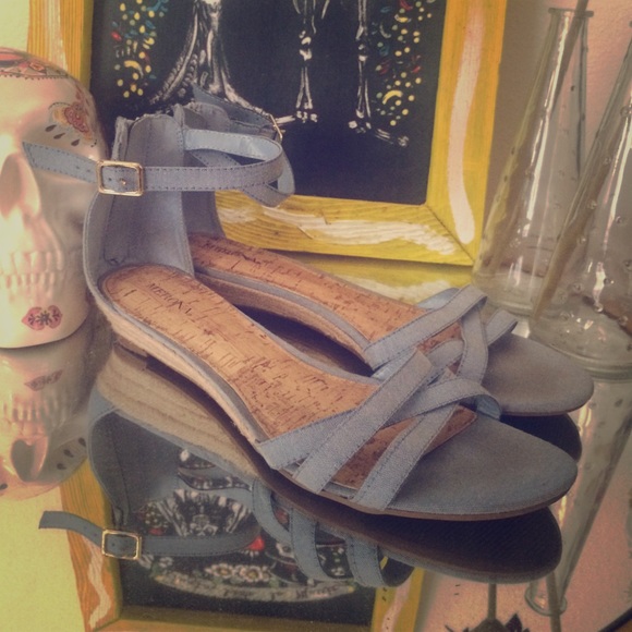 Cute denim sandals