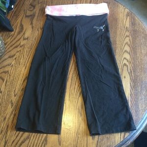 Pink Capri yoga pants