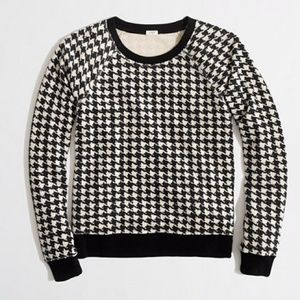 Nwot J crew houndstooth cotton sweatshirt xs